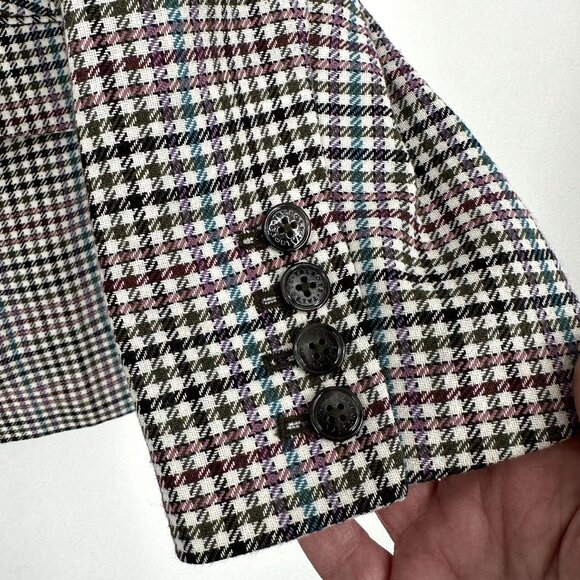 Talbots Blazer Women's Houndstooth‎ Single Button Size 14 - Picture 5 of 6